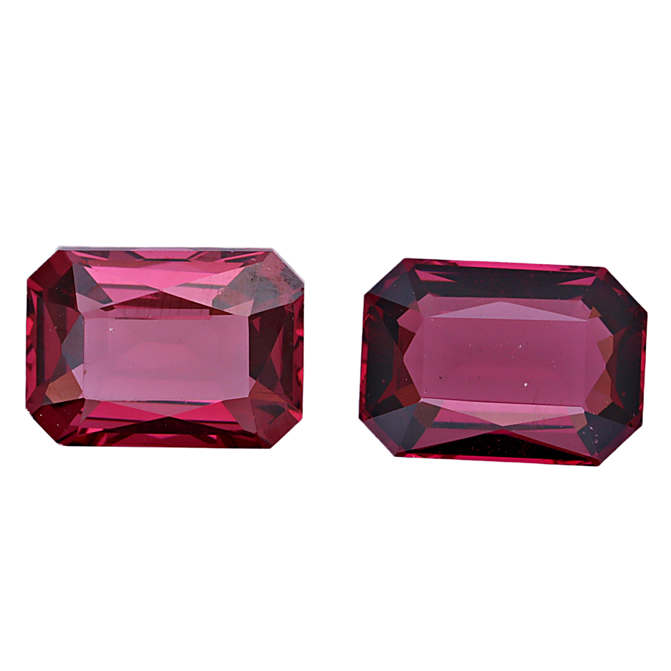 Natural Rhodolite Garnet Pairs Gemstones Collection