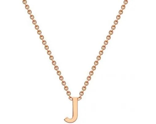 #1A 9K ROSE GOLD INITIAL 'J' NECKLACE 38+5cm