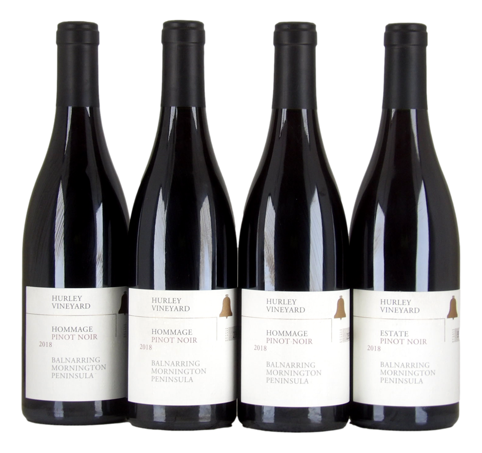 Hurley Vineyard Hommage Pinot Noir 2018 (4x 750mL) Mornington Peninsula