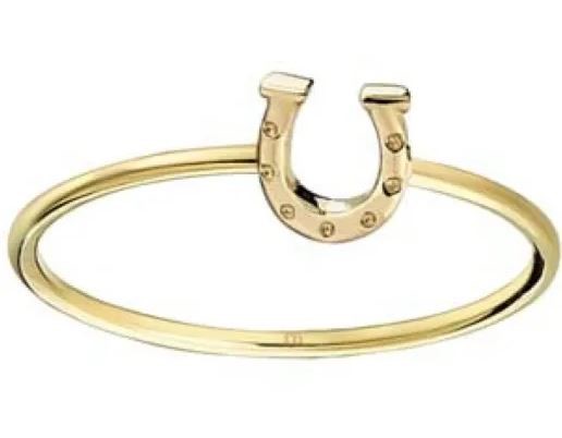 9K Yellow Gold LUCKY HORSESHOE RING