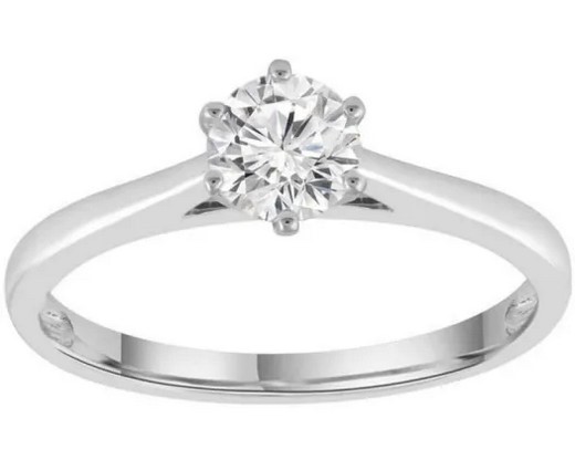 9K WHITE GOLD 2CT HI I1 DIAMOND RING