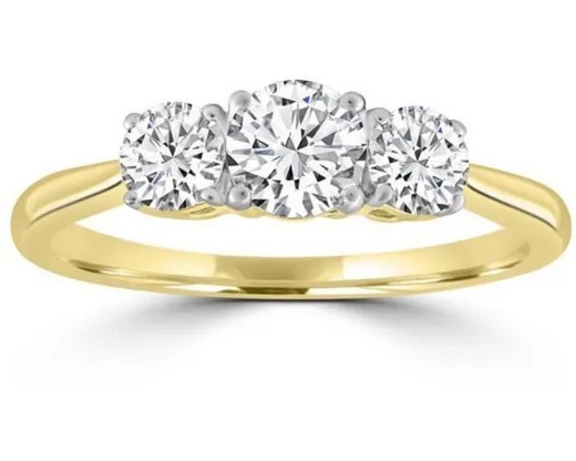 9K Yellow GOLD 1.00CT HI I1 DIAMOND RING