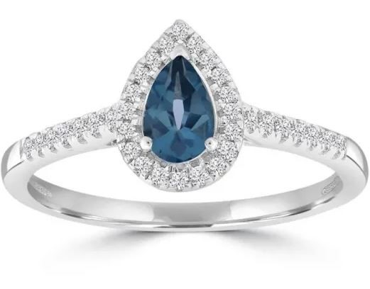 9K WH GLD 0.15CT HI I1 DIAMOND BRACELET TOPAZ RI