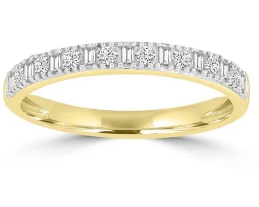 9K Yellow GOLD 0.20CT HI I1 DIAMOND RING