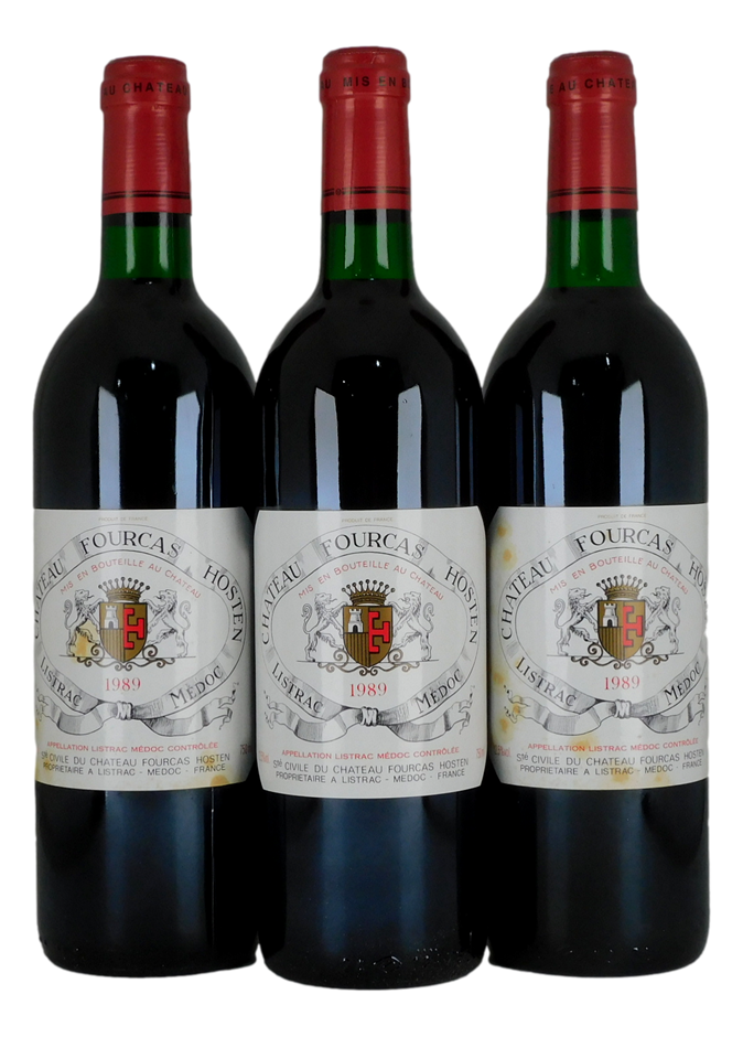 Château Fourcas Hosten 1989 (3x 750mL), Bordeaux.