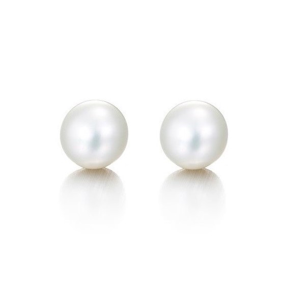 8mm Genuine Freshwater Pearl Earrings made with solid 925 Sterling Silver