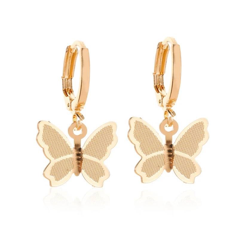 Cute Butterfly Earrings in Gold