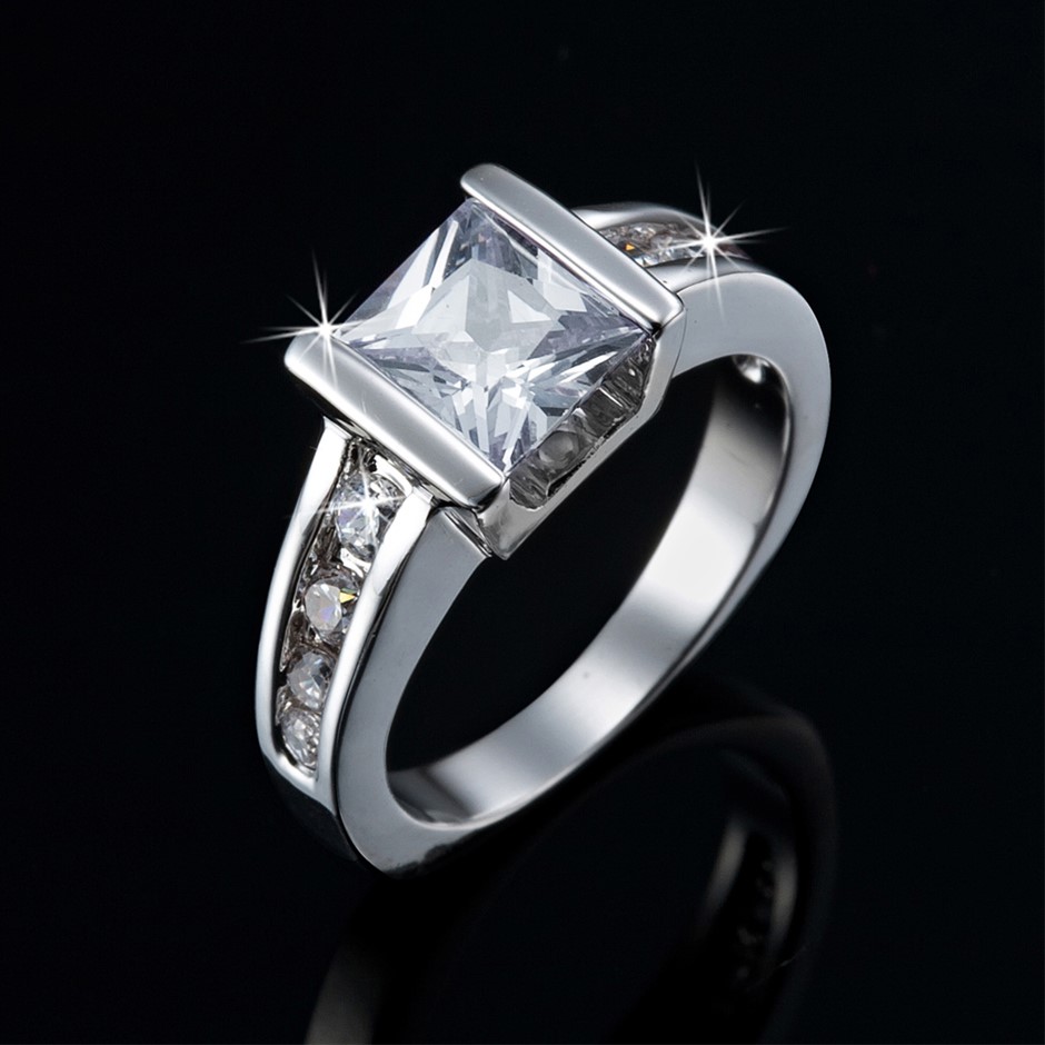 Classic Ring Featuring 9 Genuine Crystals by Swarovski
