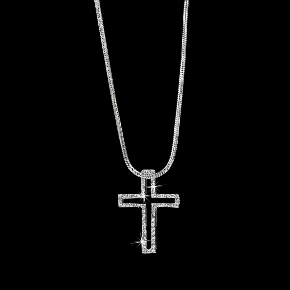 Cross Pendant Featuring 58 Crystals by Swarovski