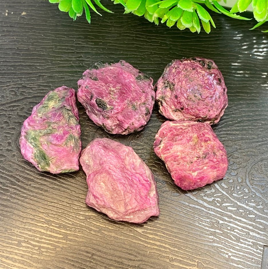 76.32 CT Lovely Reddish-Pink Natural Ruby Chunks