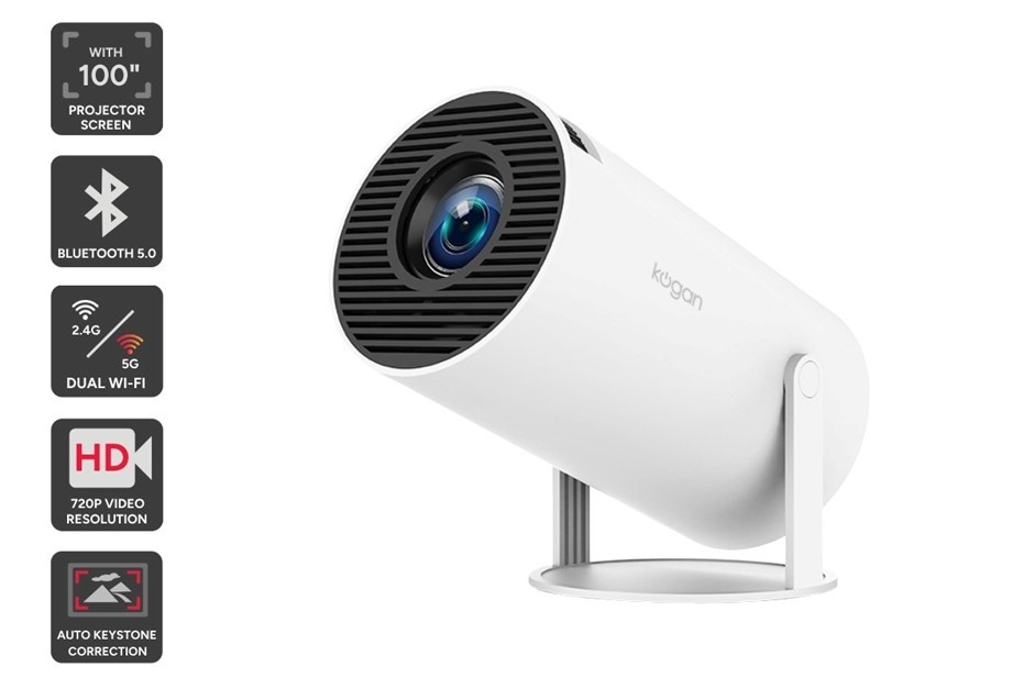KOGAN Freestyle Wi-Fi Projector with 100'' Projector Screen  Buyers Note -