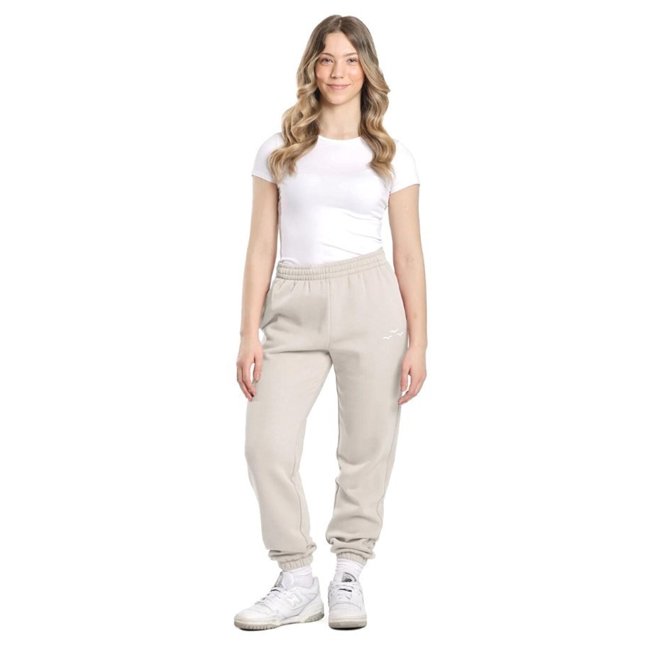 LAZYPANTS Women's Fleece Jogger Pants, Size XL, 60% Cotton, Beige Marle.