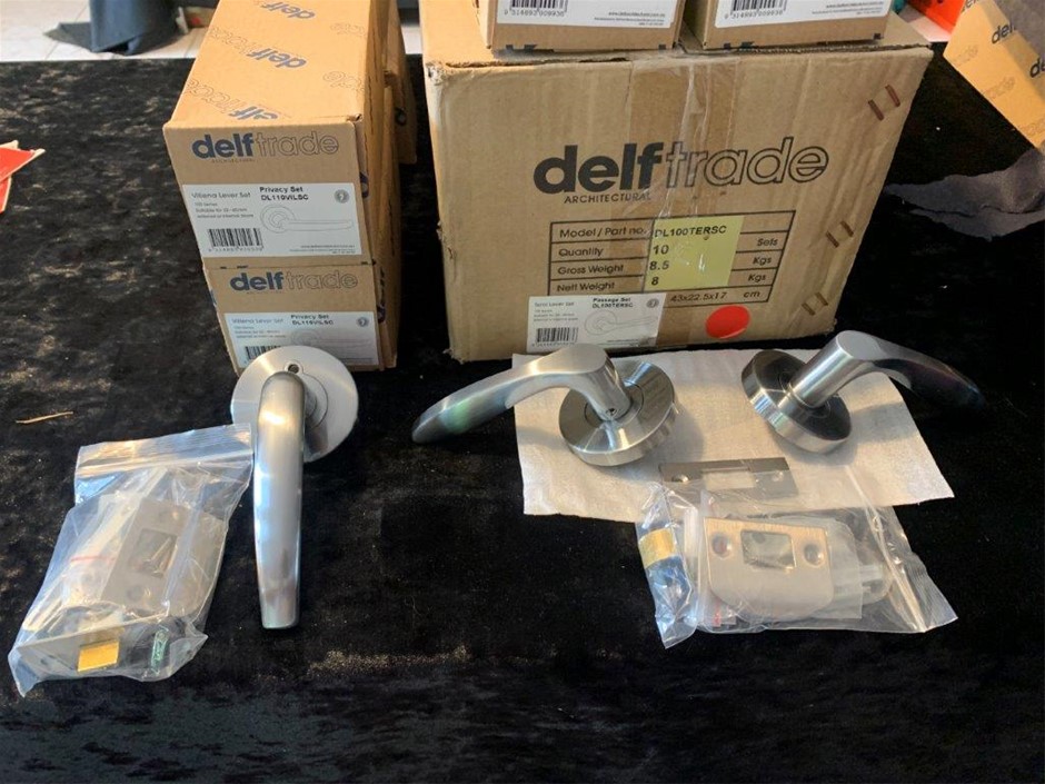New in Boxes Delf Trade Passage and Privacy Lever Set - Quantity 18