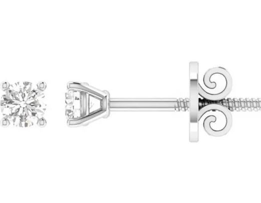 18K Yellow Gold 0.80CT GH I1 DIAMOND 6 CLAW STUDS