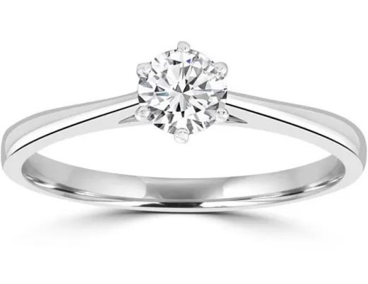 9K Yellow GOLD 0.50CT HI I1 DIAMOND RING