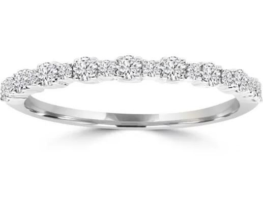 9K WHITE GOLD 0.50CT HI I1 DIAMOND NECKLACE 40+5cm