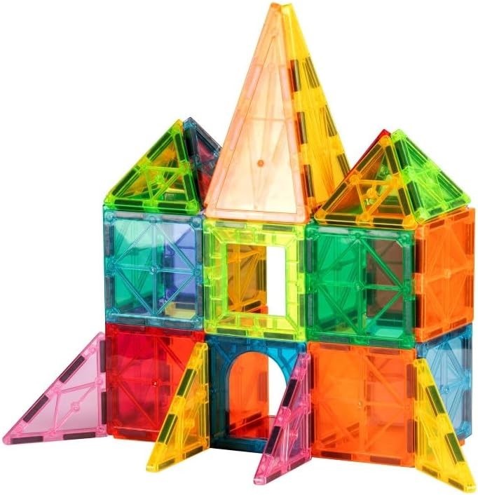 108 Piece Kids Magnetic Building Block Tile Set - NBMG108BLKA