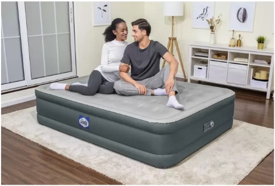 SEALY Fortech Queen Airbed with Inbuilt Pump. NB: Minor Use, Not in box.