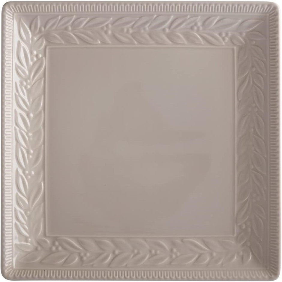 CASA DOMANI Leccino Square Platter 34cm Sand Gift Boxed. NB: Slightly damag