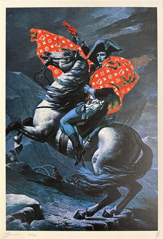 Death NYC Signed Street Art Print "Napolean/LV Style" Artist Proof