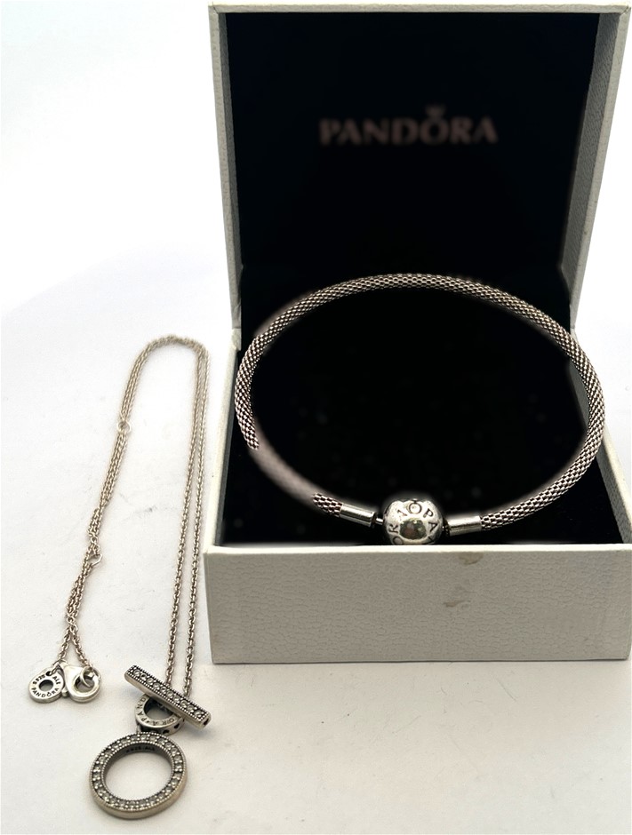 PANDORA Sterling Silver Crystal Necklace