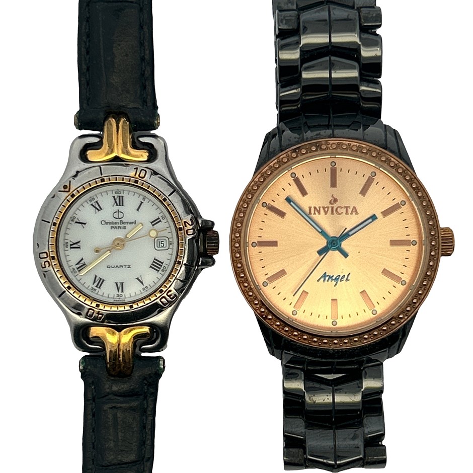 INVICTA Ladies Ceramic Watch & CHRISTIAN BERNARD Paris Ladies Watch
