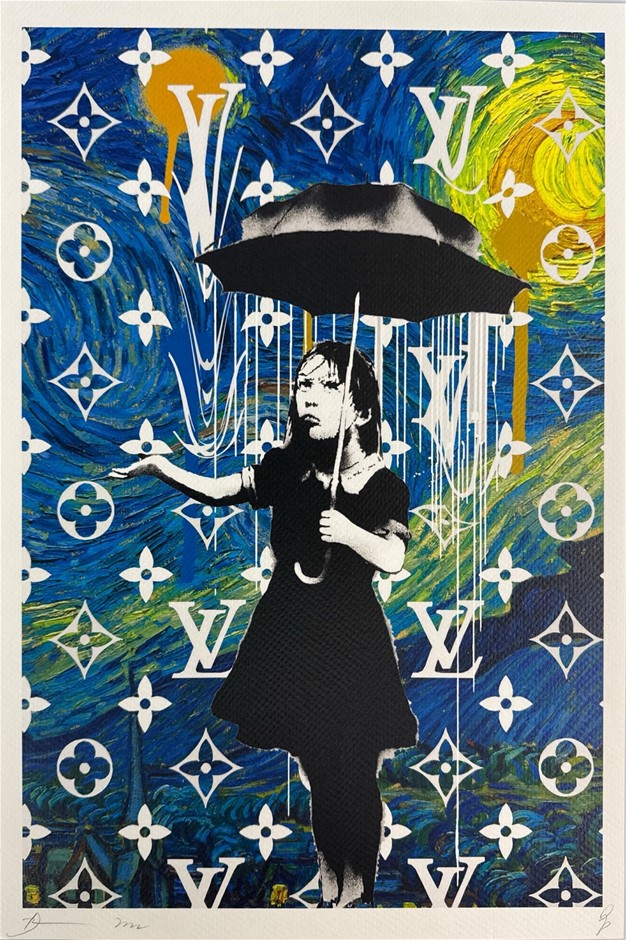 Death NYC Signed Street Art "Banksy/LV Style" Artist Proof