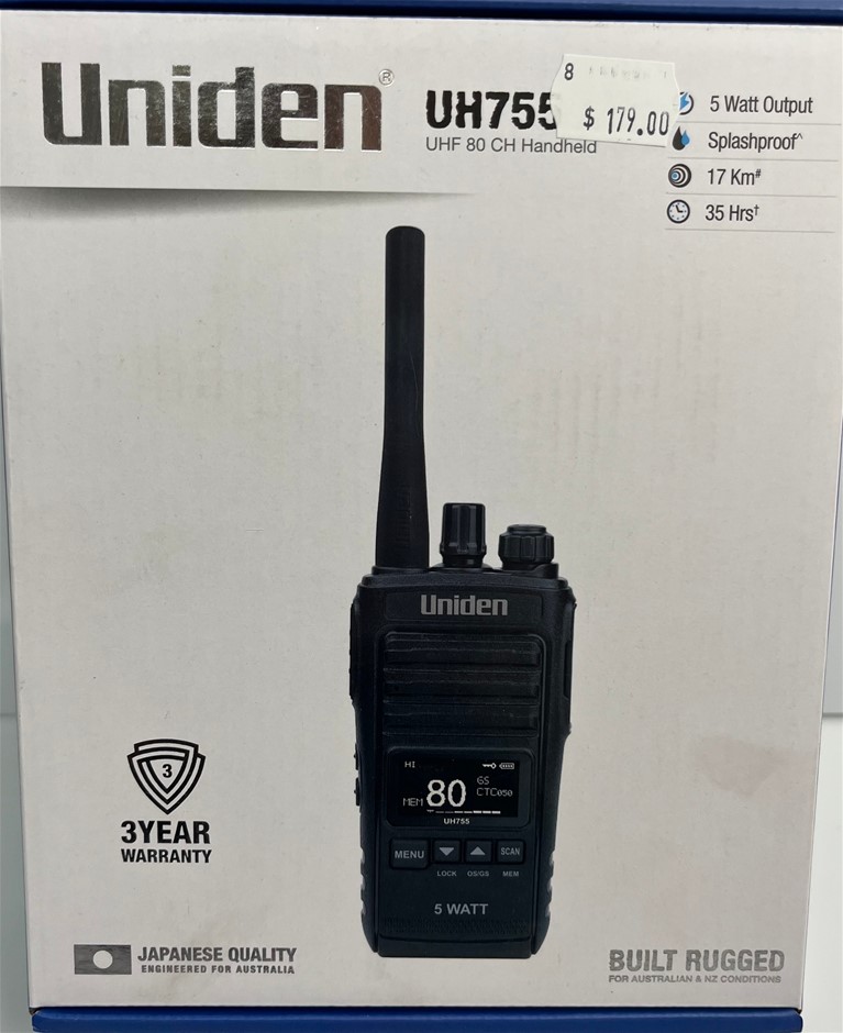 UNIDEN 5 Watt 80 CH Handheld