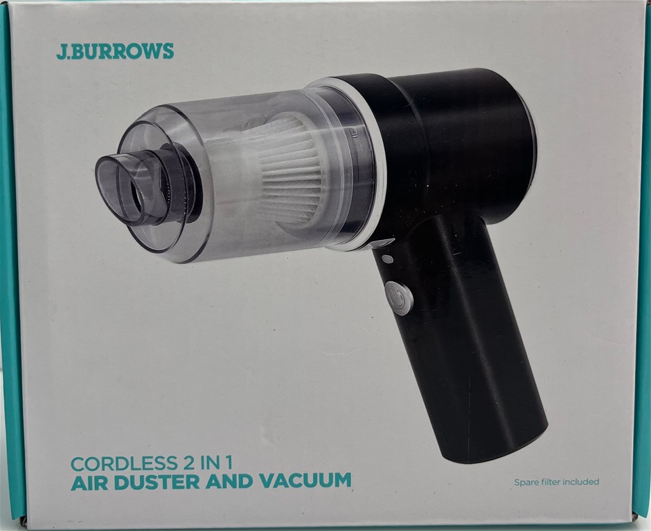 JBURROWS Cordless 2 in 1 Air Duster & Vacuum