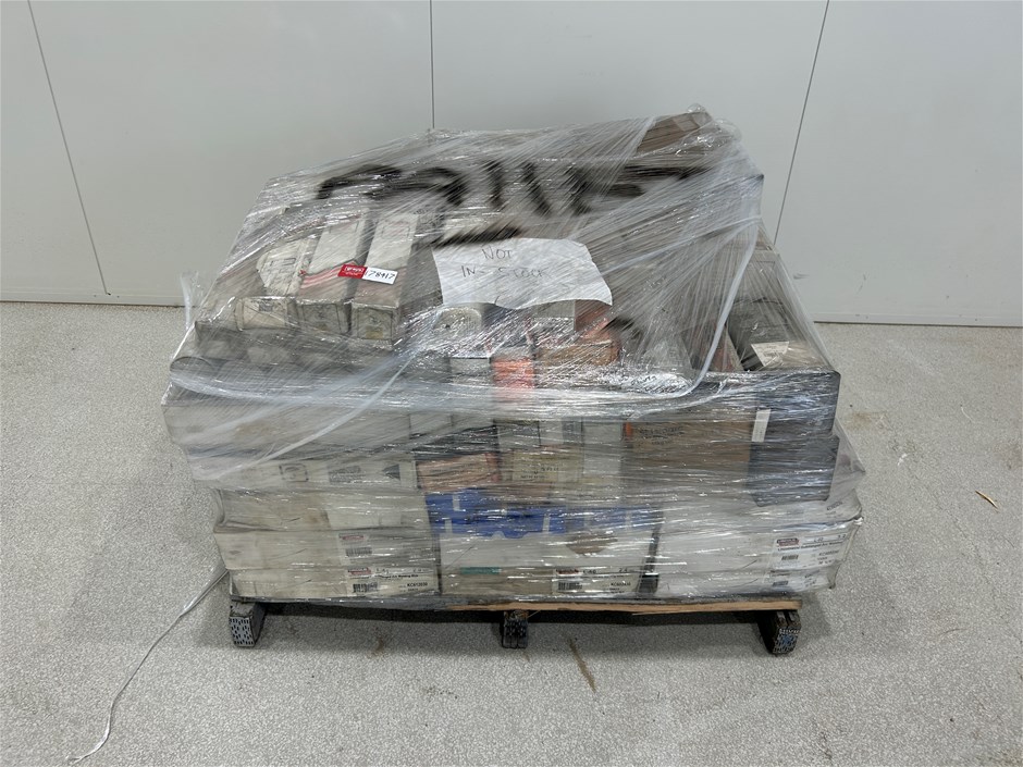 Pallet of welding wire and electrodes