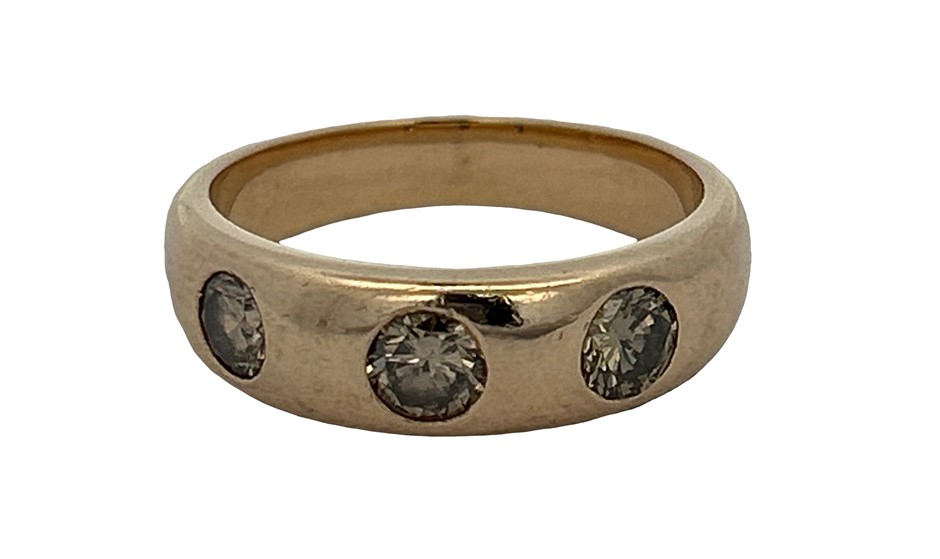 14ct Yellow Gold Trio 0.90ct Diamond Ring