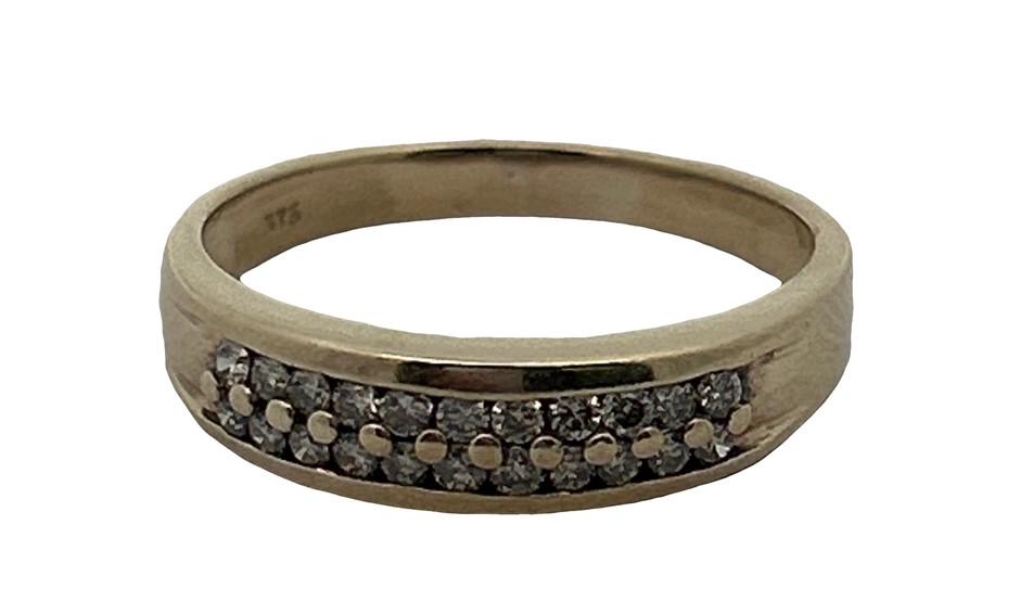 9ct Yellow Gold 0.22ct Diamond Ring