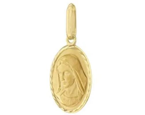 9K Yellow Gold OVAL MARY PENDANT