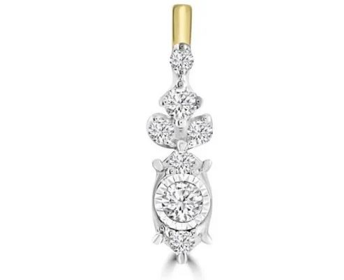 9K Yellow Gold 0.12CT HI I1 DIAMOND PENDANT