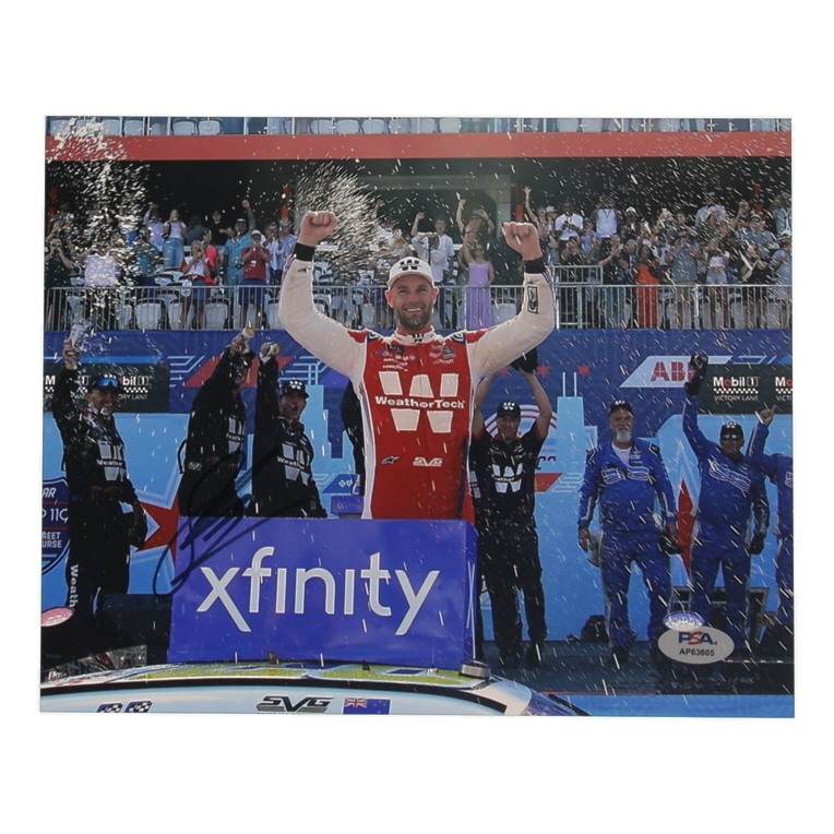 SHANE VAN GISBERGEN SIGNED NASCAR VICTORY PHOTO