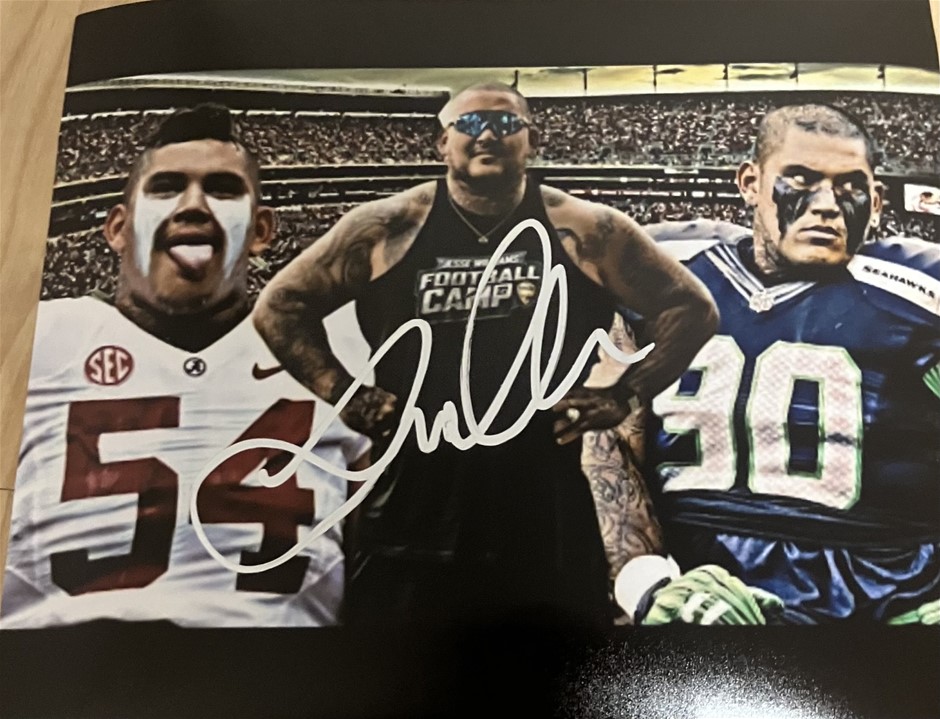NFL CHAMPION JESSE WILLIAMS SIGNED GRIDIRON COLLAGE