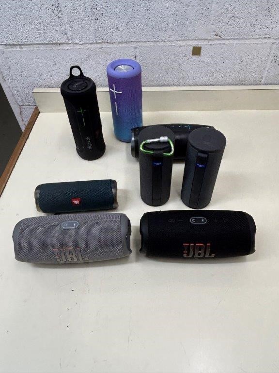 8 x Assorted Brands Bluetooth speakers