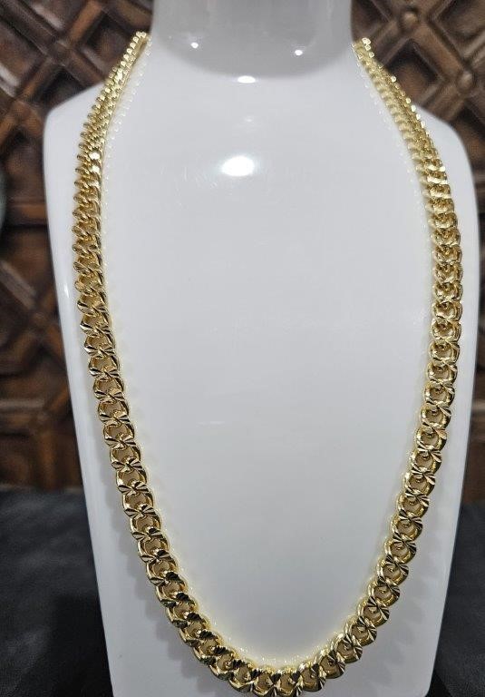 18k Italy Stamped Solid Heavy Yellow Gold Filled Chain-Quality Guarantee