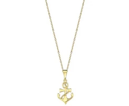 9K YELLOW GOLD FAITH LOVE HOPE NECKLACE 40-45cm