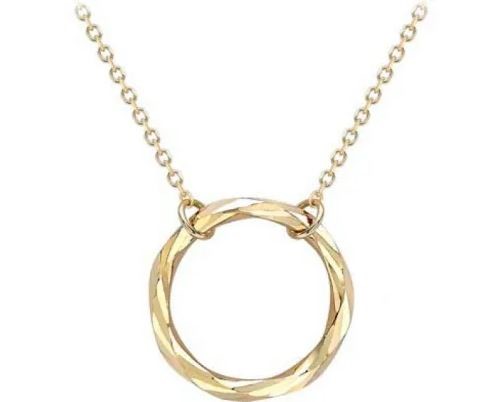 9K YELLOW GOLD ALEXANDRITE CLAW NECKLACE 40-45cm