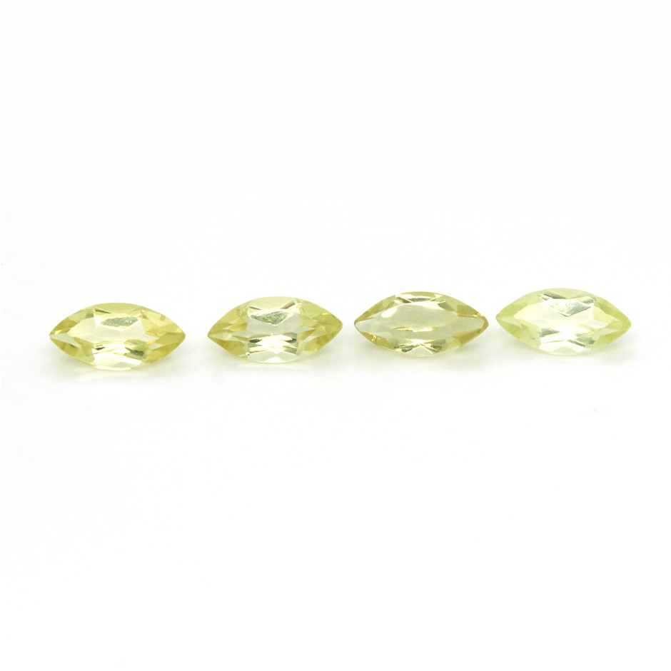 4 Pcs Marquise Beautiful Lemon Quartz Gemstone