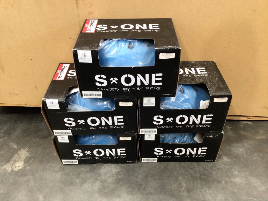 Large Cyan Matte S1 Lifer Helmet x 5