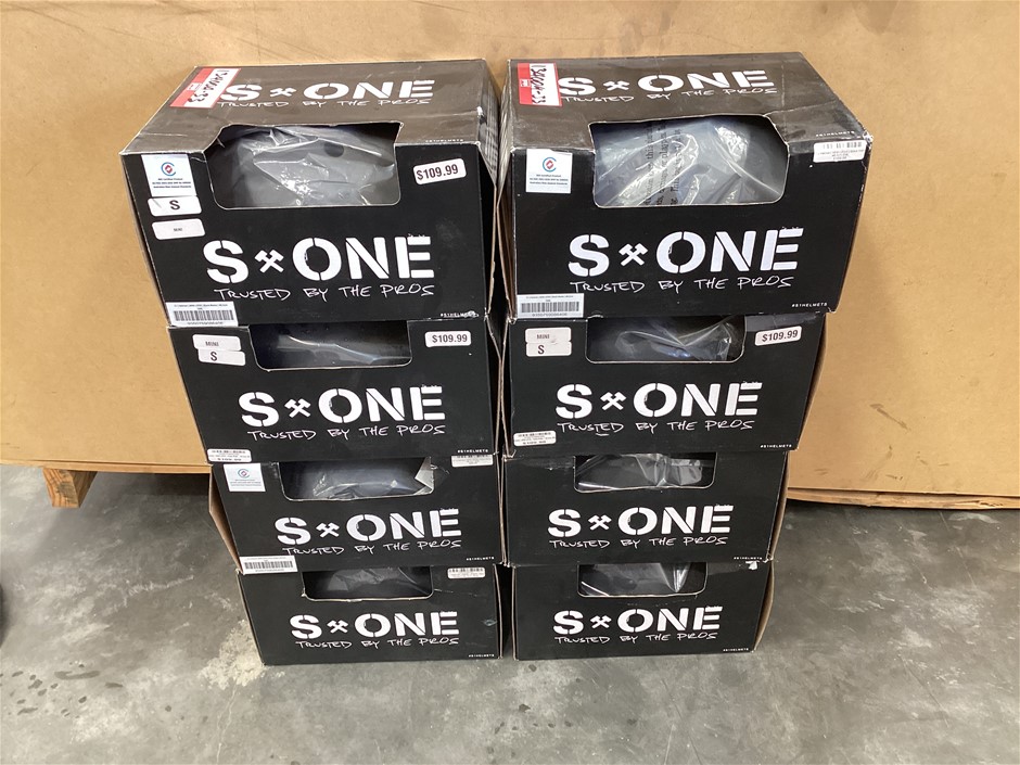 Small Black Matte S1 Mini Lifer Helmet x 8