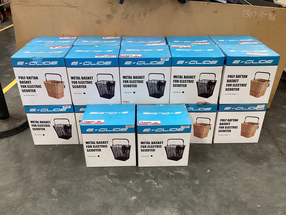 Black Metal Electric Scooter E Glide Basket x 22