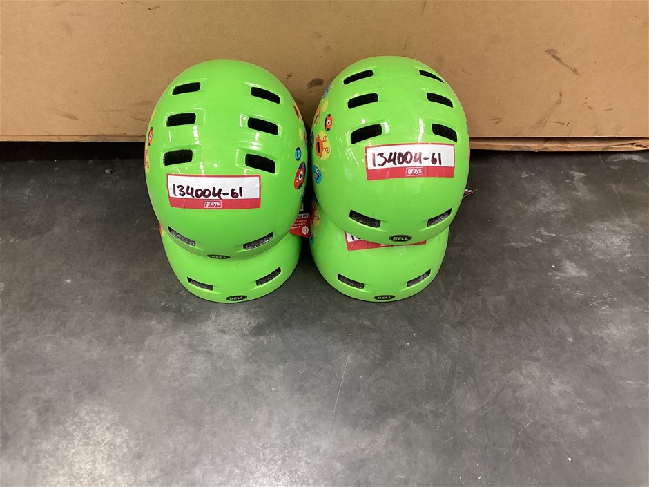 XS Green Lil Ripper Monster Bell Helmet x 4
