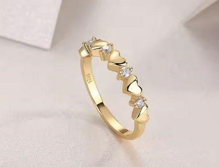 GRA Moissanite 18k Real Gold Vermeil Ring-9US -(S925)