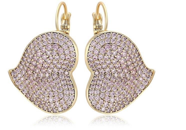 18K Solid Yellow Gold Filled Earring -(stamped 18K)-Warranty Quality