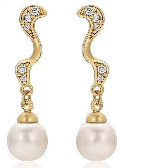 18K Solid Yellow Gold Filled Earring -(stamped 18K)-Warranty Quality