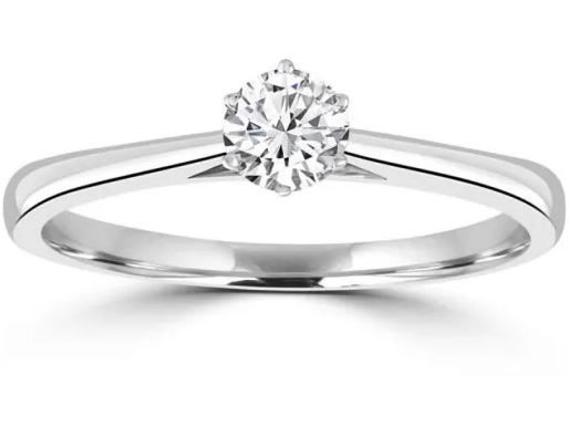 18K WHITE GOLD 0.50CT GH I1 DIAMOND BEZEL SET EARRINGS