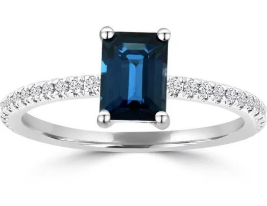 9K Yellow Gold 0.30ct HI SI DIAMOND RUB EMLD SAP RI